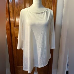 EUC- IMAN- Small asymmetrical long sleeve dressy top
